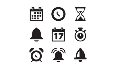 Time and Clock Line Icons. Editable Stroke. Pixel Perfect. For Mobile and Web.