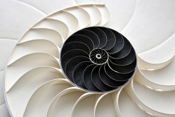 Obraz premium Spiral Design Showcasing the Beauty of Nature's Mathematics and Symmetry