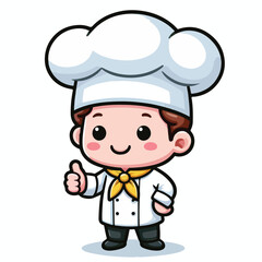 Obraz premium vector image of a cute little chef