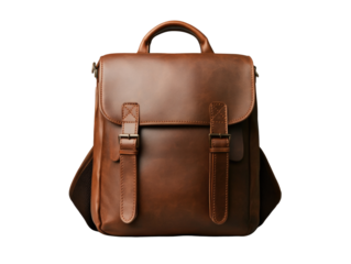 Brown Leather Laptop Backpack