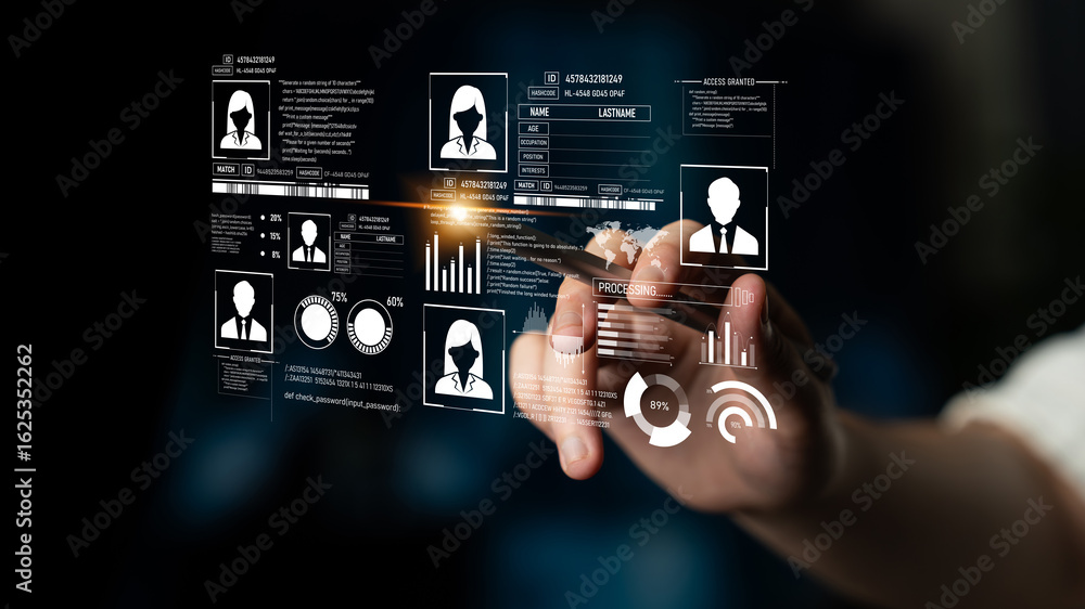 Poster id security ensures personal data protection with secure login systems, digital identity safeguards,