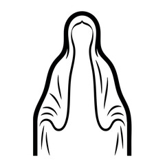 Virgin Mary Vector illustration, Mother Of God Clipart Design, mother of Jesus Art