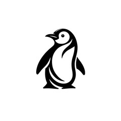 Fototapeta premium Cute penguin logo vector graphic design.
