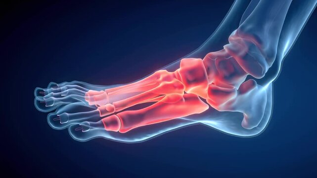 human foot x-ray red pain