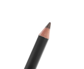 One brown eyebrow pencil isolated on white