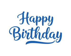 Calligraphic text illustration Happy Birthday