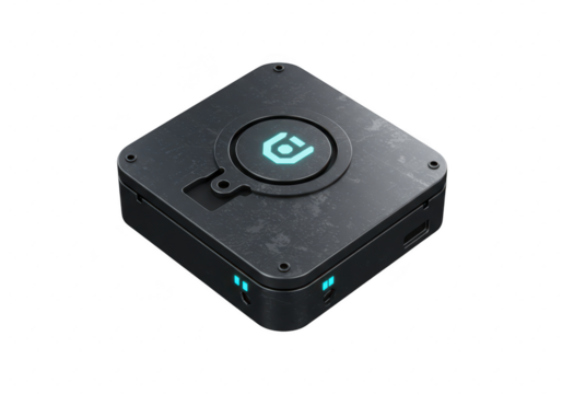 Photo of a 3d rendering of a modern electronic device, isolated on transparent background, showcasing technology and digital connectivity