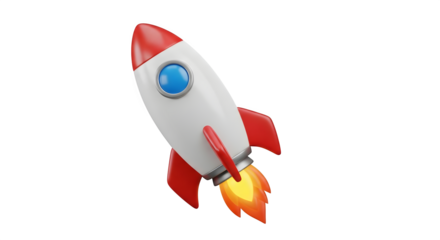 rocket, launch, flame clean simple clear high quality detailed closeup studio natural light copy space minimal modern stock photo for web for print background design template concept idea professional