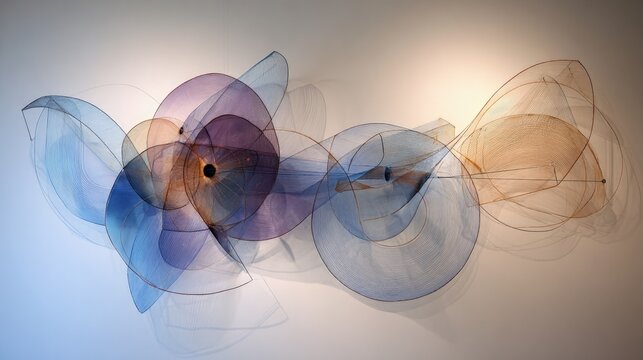 Abstract Glass Wall Art With Multicolored Circles