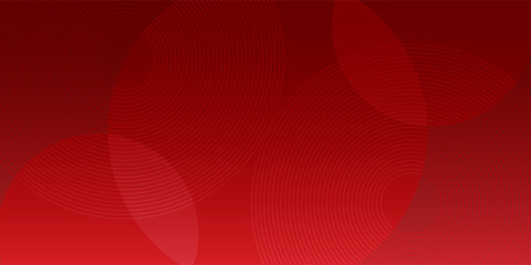 Obraz premium White circle geometric red abstract background. vector illustration