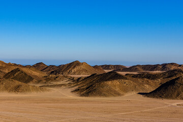 Mountains in arabian desert not far from the Hurghada city, Egypt