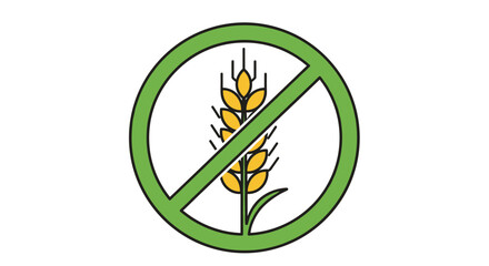 Symbol representing gluten-free diets: A clear visual indication for those needing to avoid gluten products