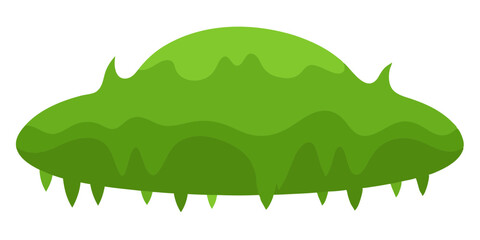 Obraz premium Flat Cartoon Prairie Grass Vector with Simple Style for Natural Landscapes