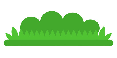 Obraz premium Front Yard Cartoon Grass Vector for Simple Home Landscape Design