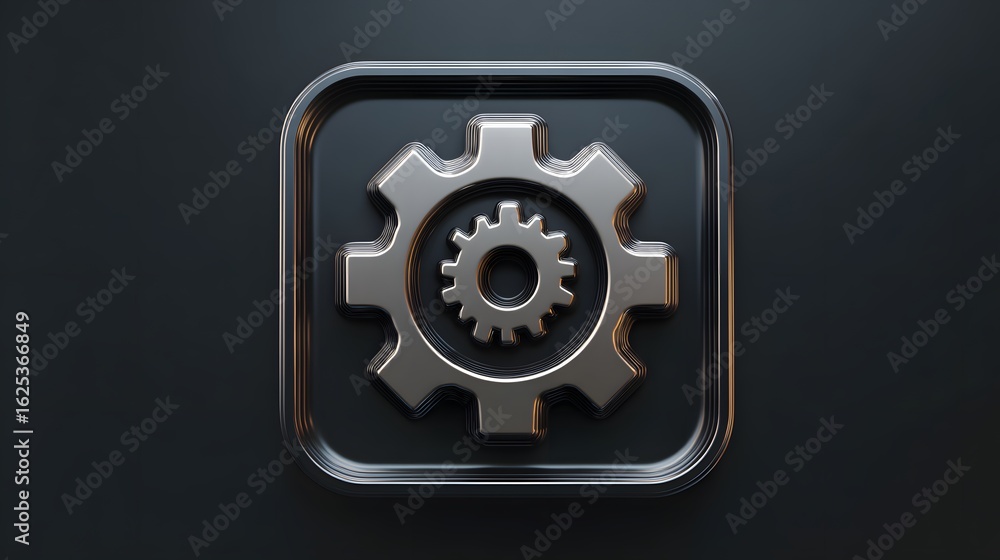 Wall mural settings icon vector illustration for app development and web design use