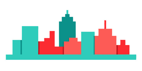 Fototapeta premium vector illustration of the city