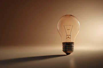 light bulb on black background