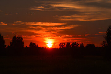 Obraz premium sunset in the mountains