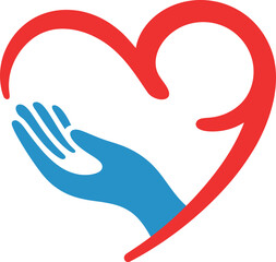 Heart logo vector art illustration