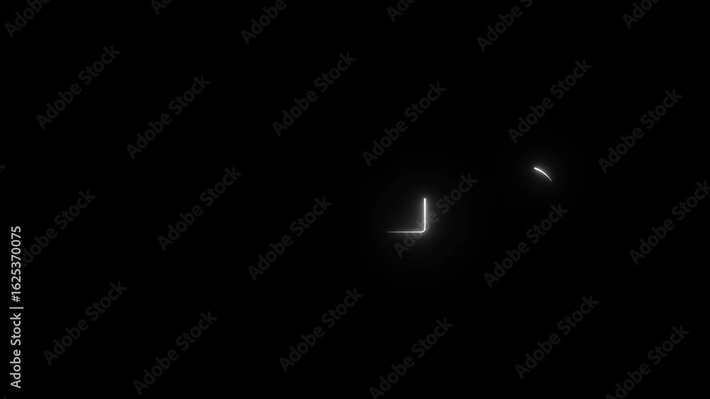 Poster neon border frame, white glowing rectangle and circle frame with alpha channels on transparent backg
