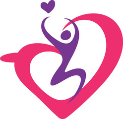 Heart logo vector art illustration