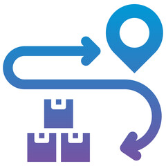 Obraz premium Logistics Route Icon