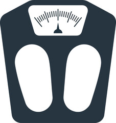 Bathroom Scale Icon Vector – Minimalist Blue Design