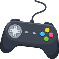 Modern Flat Video Game Controller Illustration