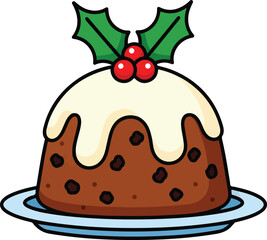 Christmas Pudding Illustration