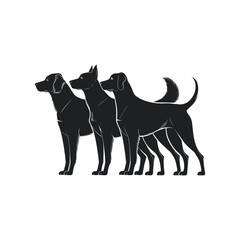 vector illustration of dog photo image free download bundle.