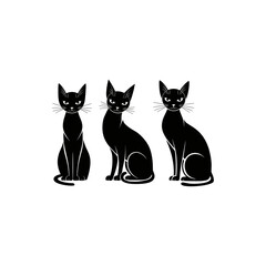 black cat on white background free download.