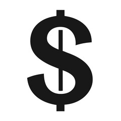 Stylized dollar sign graphic on white background