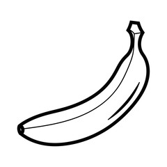 Banana vector icon illustration on transparent background  