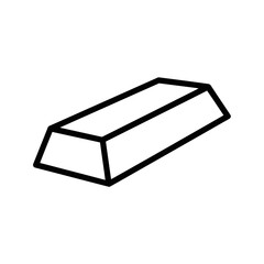Gold Bar Vector Icon Representation  