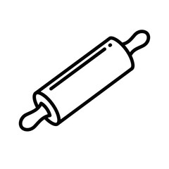 Rolling pin vector icon for baking  