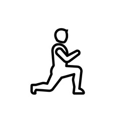 Sports Icon of a Person Performing a Lunge  