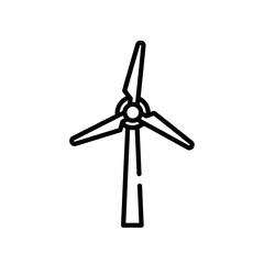 Wind Turbine Vector Icon Design  