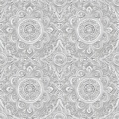 Intricate Gray And White Geometric Pattern