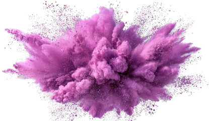 Exploding pink powder cloud