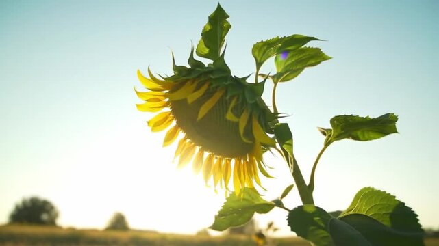 sunflower in the field generate vo 2