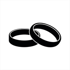 Intertwined black rings wedding rings jewelry