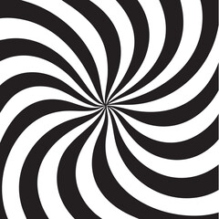 Hypnotic black and white swirling spiral pattern creating a powerful optical illusion of movement and depth