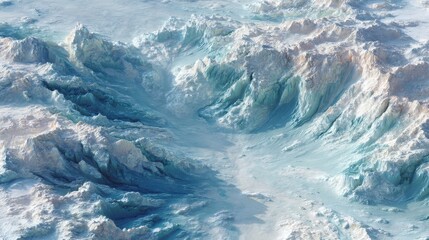 Fototapeta premium extreme close-up of melting glacier surface, intricate patterns in the ice 