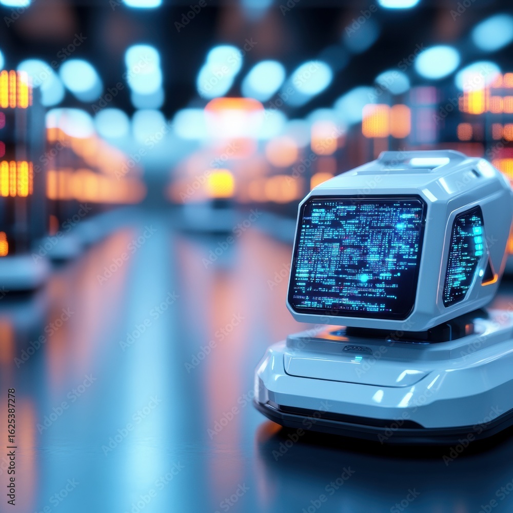 Aufkleber advanced technological sentinel: an advanced technological sentinel, embodying futuristic design, na