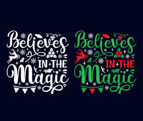 Christmas typography T-shirt Design