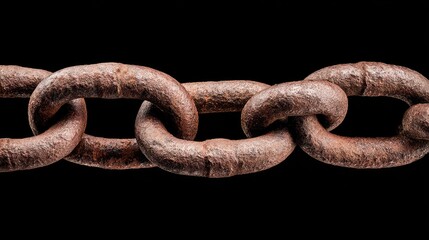 Obraz premium Close-up of a rusty metal chain.