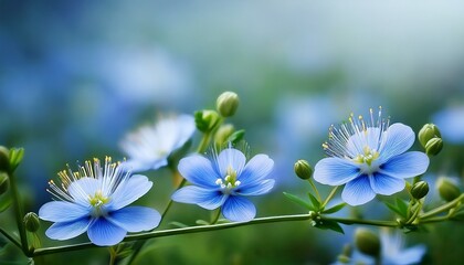 lignum vitae or guaiacum officinale flowers on natural background