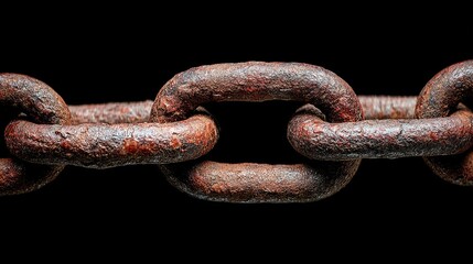 Fototapeta premium Close-up of a rusty metal chain.