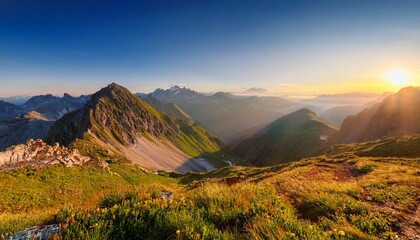 morning scenery on high mountains 9