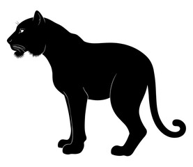 Majestic Standing Tiger Silhouette